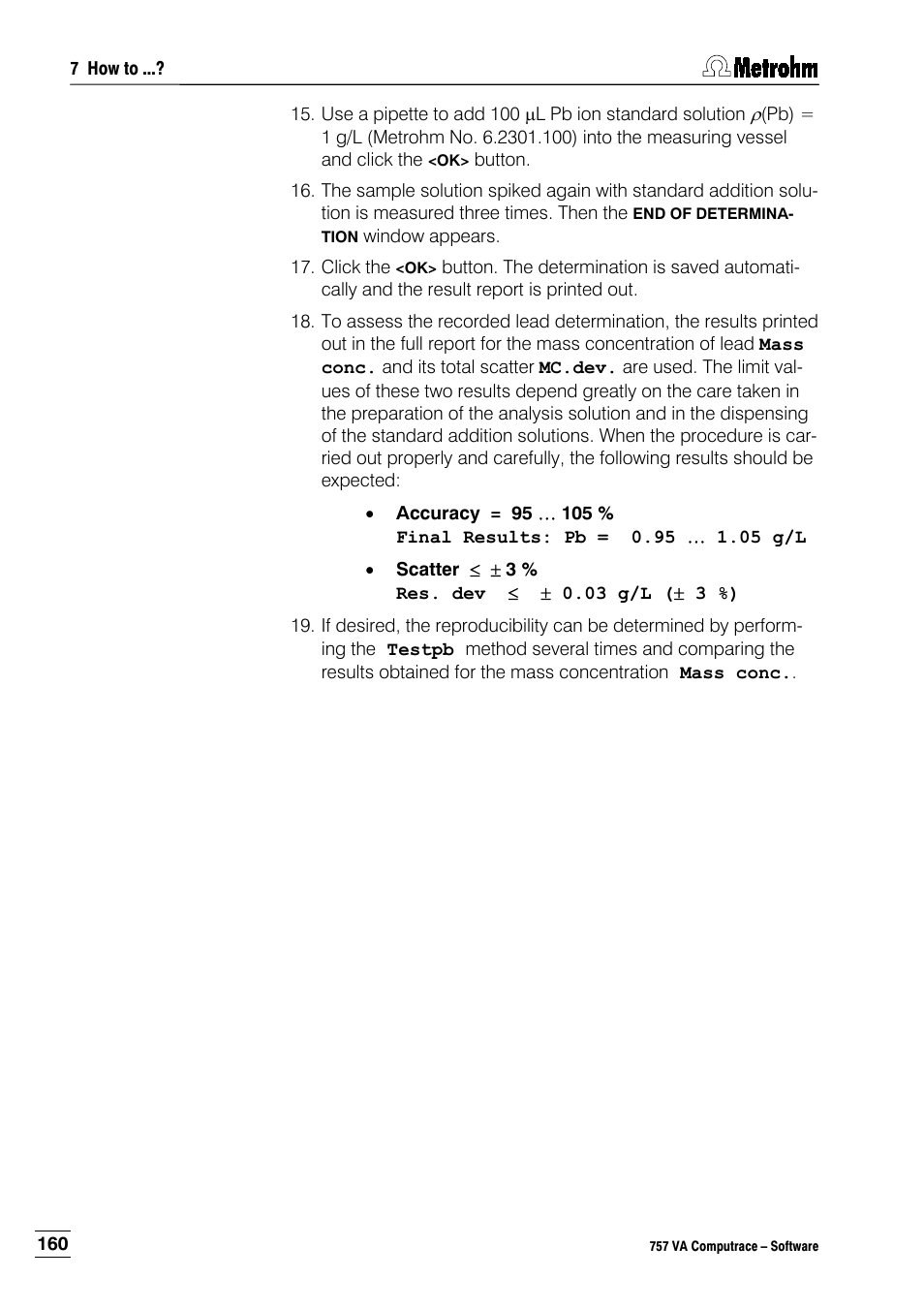 Metrohm 757 VA Computrace User Manual | Page 170 / 198