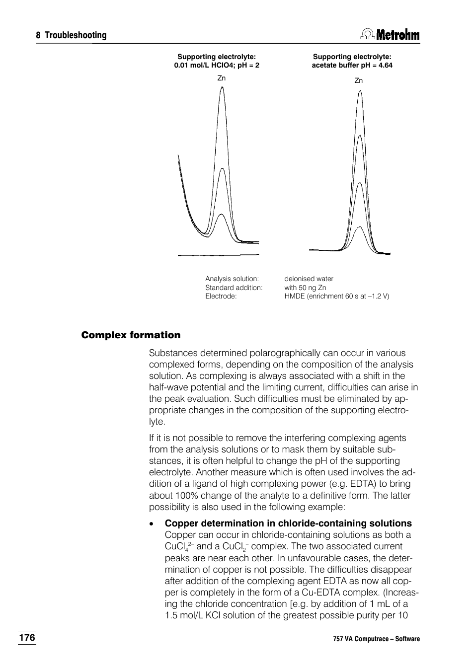 Complex formation | Metrohm 757 VA Computrace User Manual | Page 186 / 198