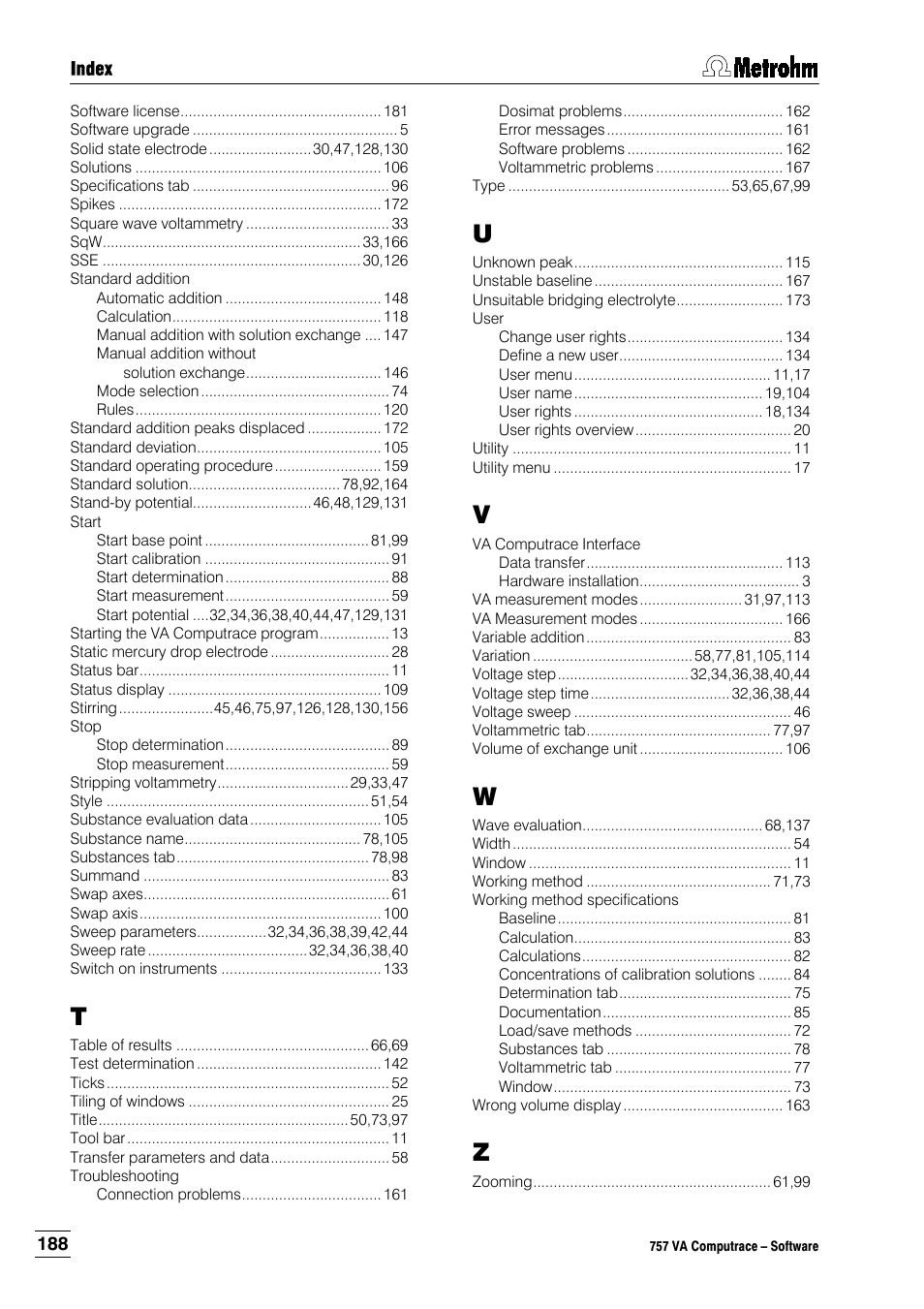 Metrohm 757 VA Computrace User Manual | Page 198 / 198