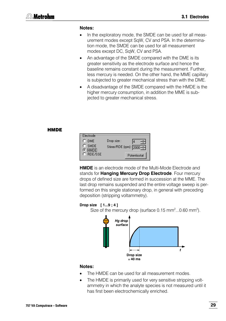 Hmde | Metrohm 757 VA Computrace User Manual | Page 39 / 198