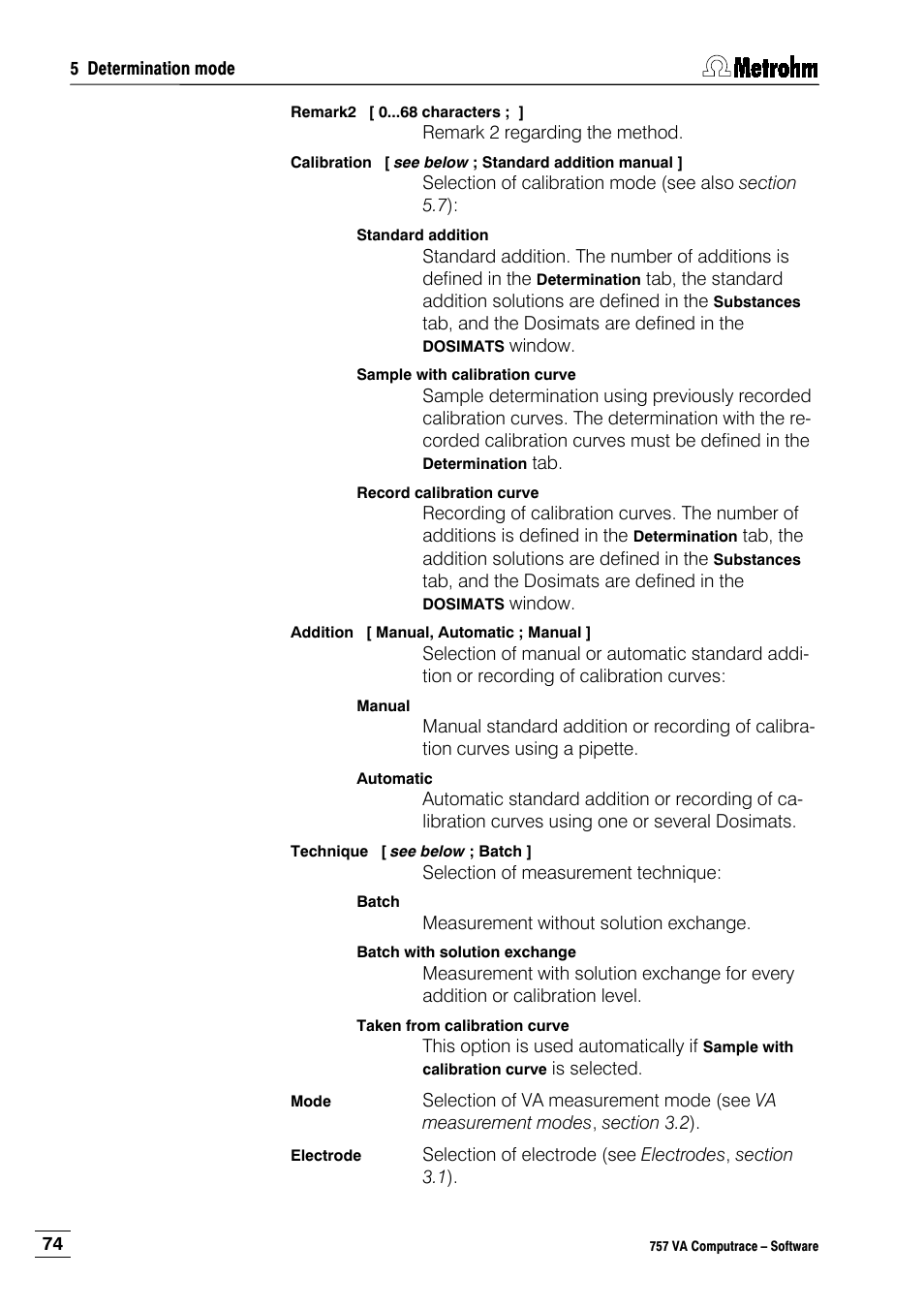 Metrohm 757 VA Computrace User Manual | Page 84 / 198