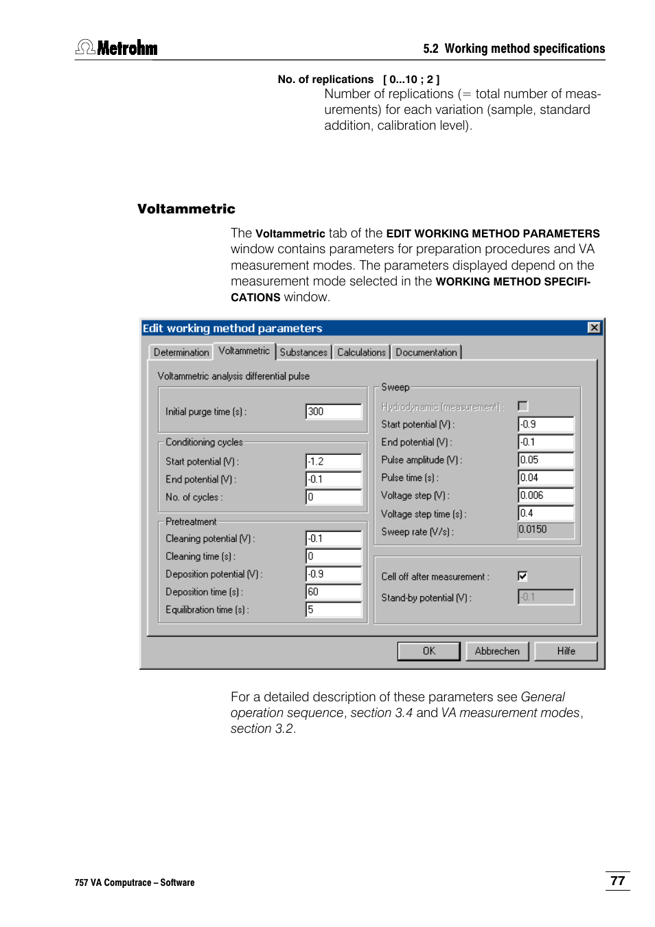 Voltammetric | Metrohm 757 VA Computrace User Manual | Page 87 / 198