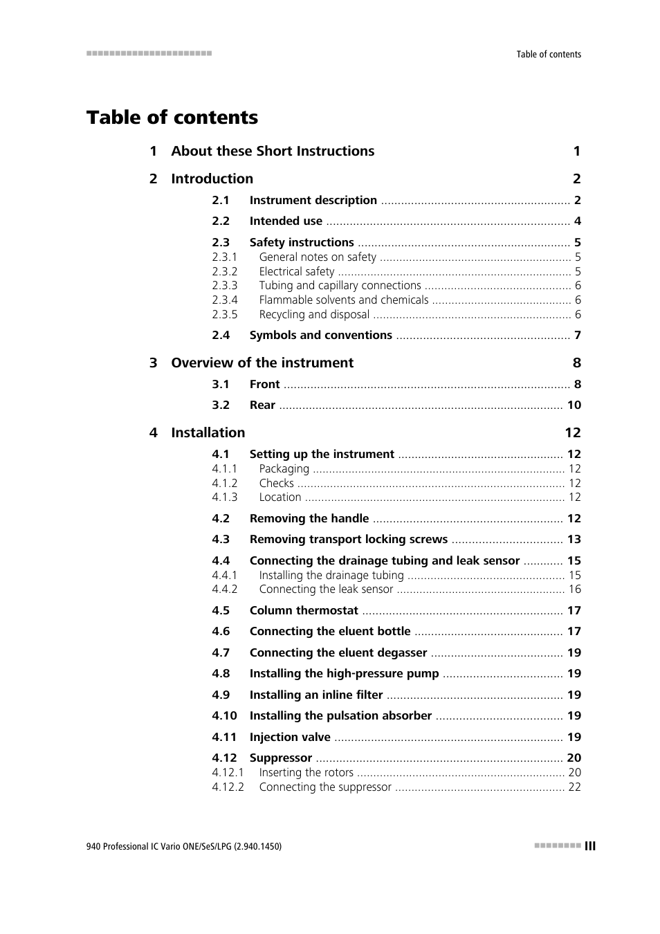 Metrohm 940 Professional IC Vario ONE/SeS/LPG User Manual | Page 5 / 52