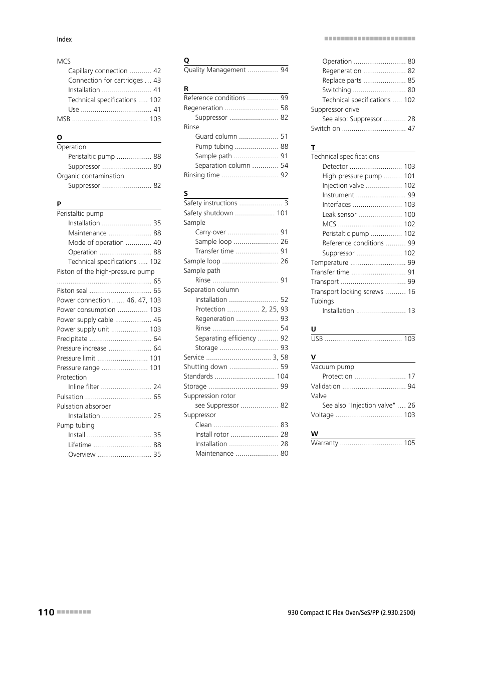 Metrohm 930 Compact IC Flex Oven/SeS/PP User Manual | Page 118 / 118
