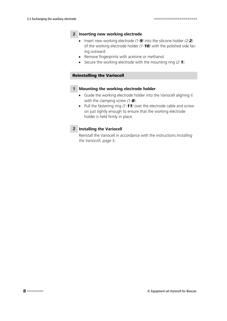 Metrohm Variocell for Bioscan – 6.5331.1X0 User Manual | Page 14 / 27
