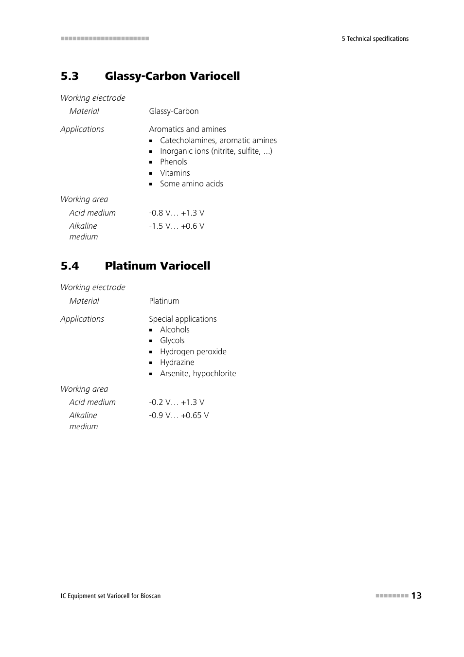 3 glassy-carbon variocell, 4 platinum variocell, Glassy-carbon variocell | Platinum variocell | Metrohm Variocell for Bioscan – 6.5331.1X0 User Manual | Page 19 / 27