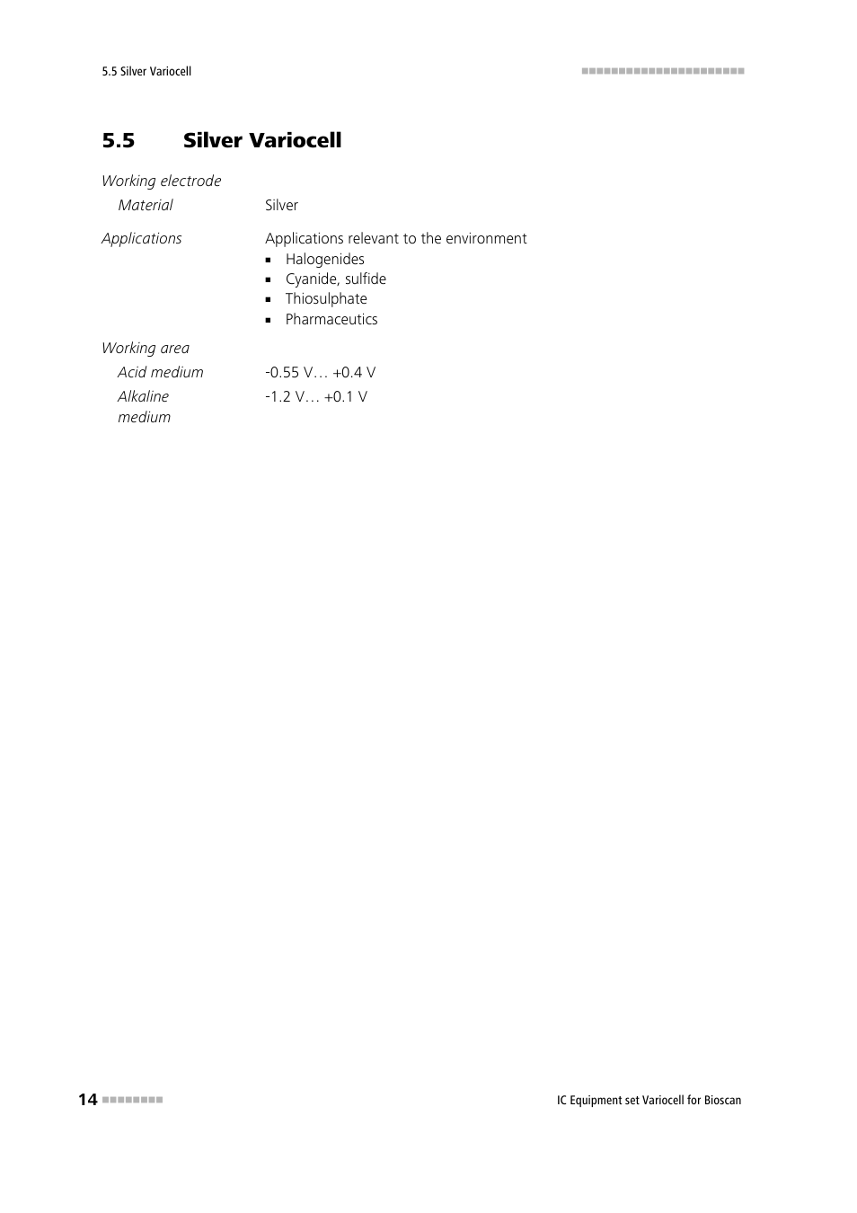 5 silver variocell, Silver variocell | Metrohm Variocell for Bioscan – 6.5331.1X0 User Manual | Page 20 / 27