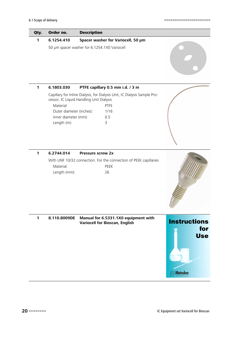 Metrohm Variocell for Bioscan – 6.5331.1X0 User Manual | Page 26 / 27