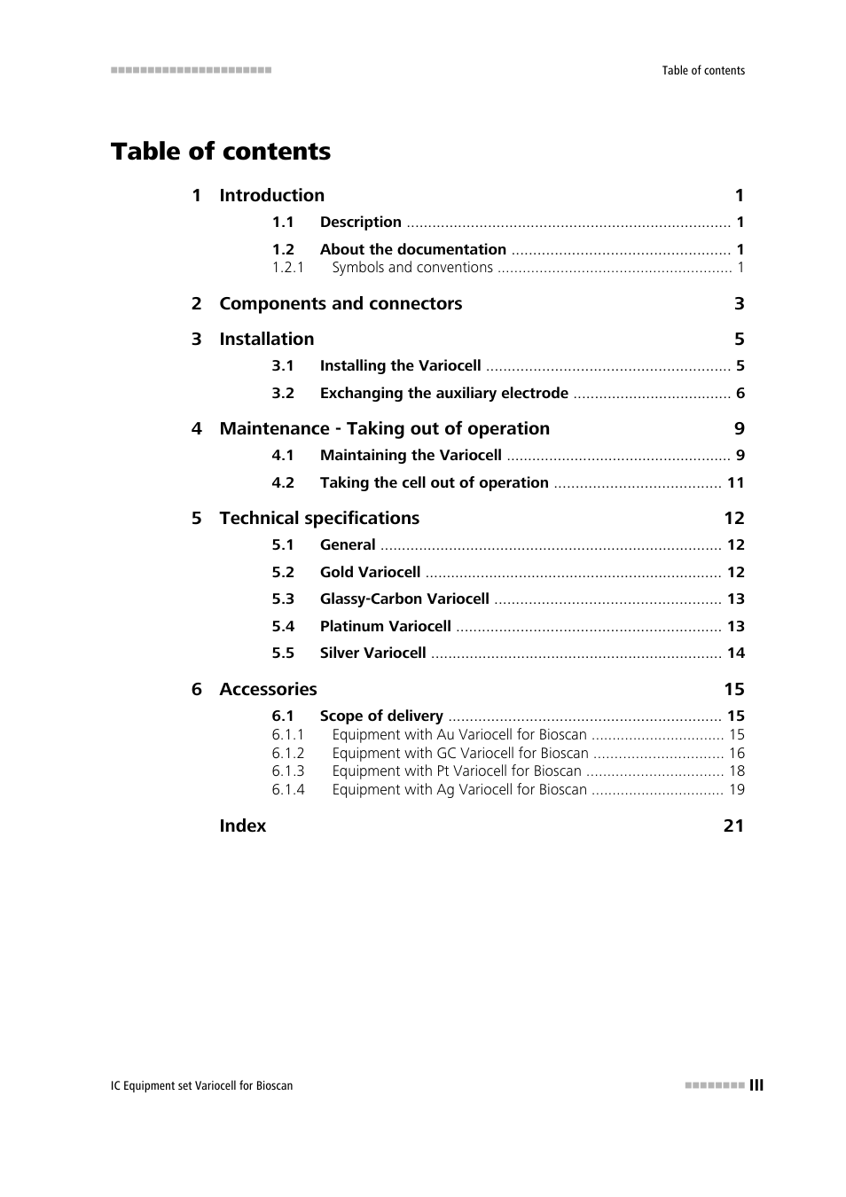 Metrohm Variocell for Bioscan – 6.5331.1X0 User Manual | Page 5 / 27