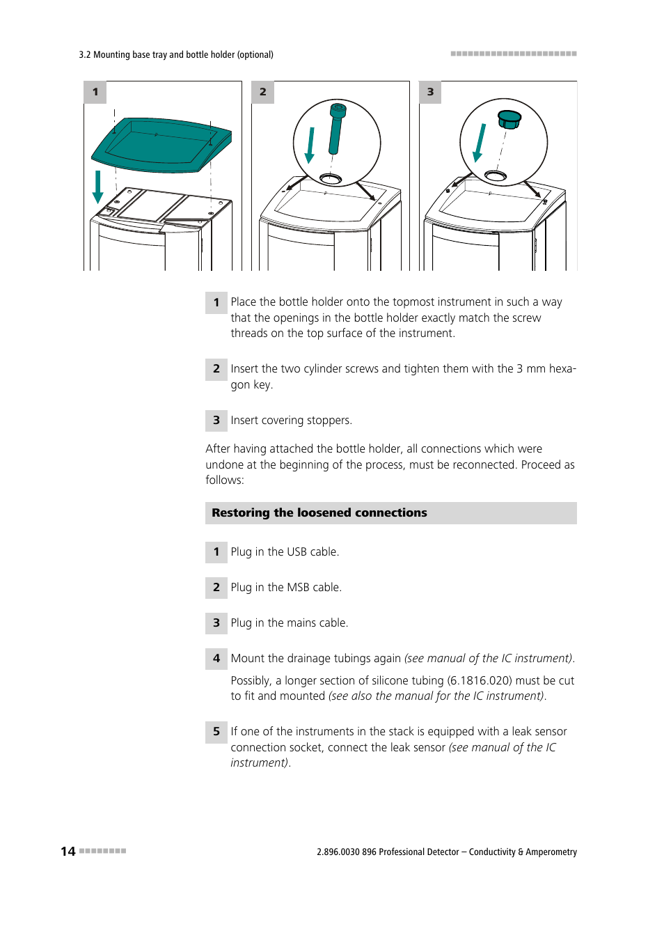 Metrohm 896 Professional Detector – Conductivity & Amperometry User Manual | Page 22 / 67