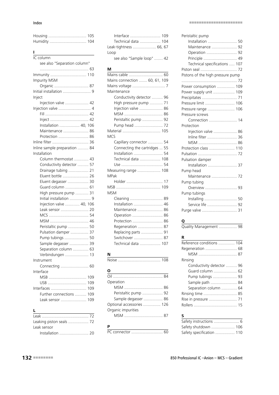 Metrohm 850 Professional IC Anion MCS Gradient User Manual | Page 142 / 143