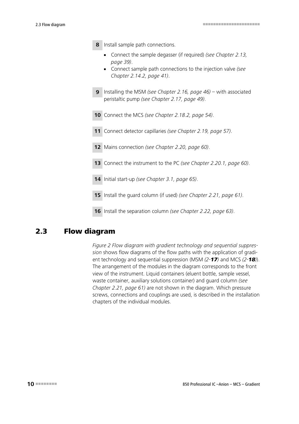 3 flow diagram, Flow diagram | Metrohm 850 Professional IC Anion MCS Gradient User Manual | Page 20 / 143