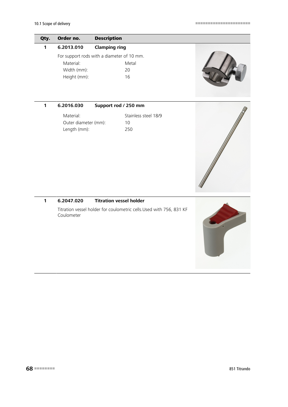 Metrohm 851 Titrando User Manual | Page 76 / 100