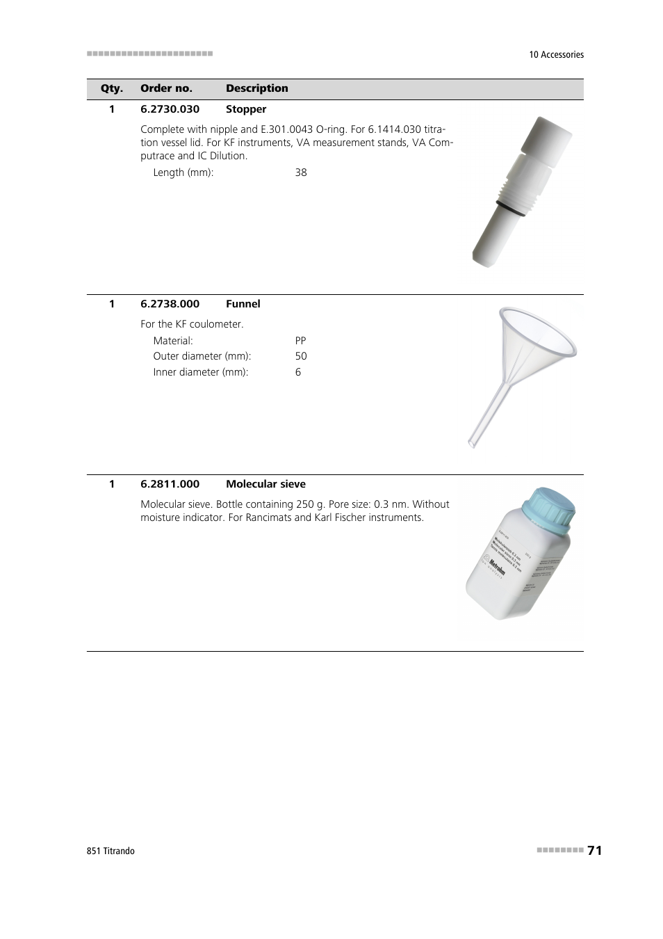 Metrohm 851 Titrando User Manual | Page 79 / 100