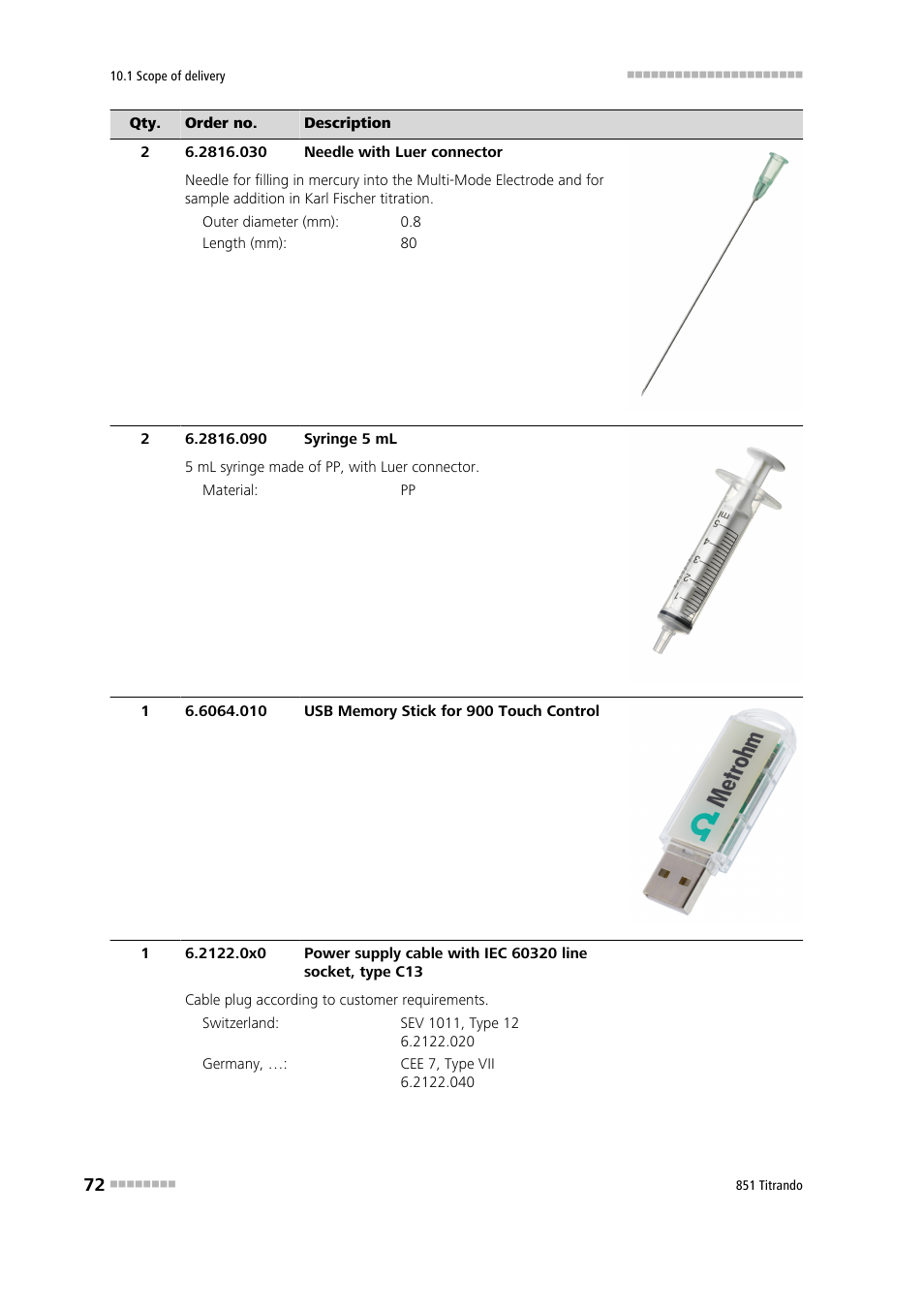 Metrohm 851 Titrando User Manual | Page 80 / 100