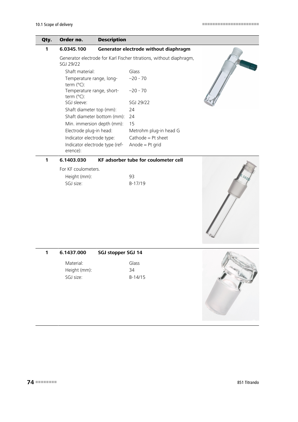 Metrohm 851 Titrando User Manual | Page 82 / 100