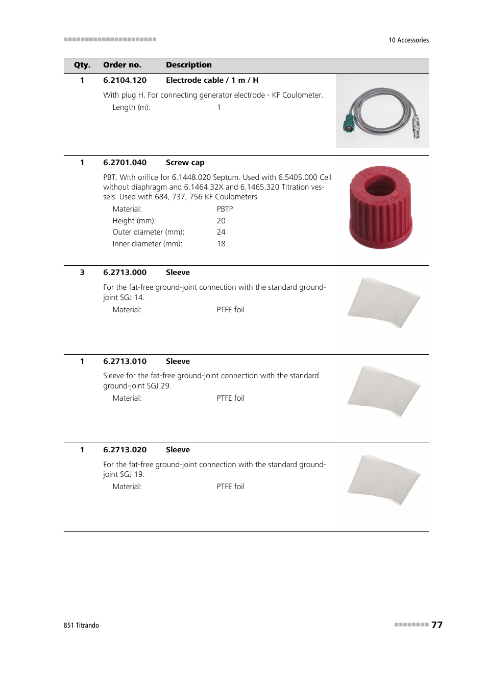 Metrohm 851 Titrando User Manual | Page 85 / 100