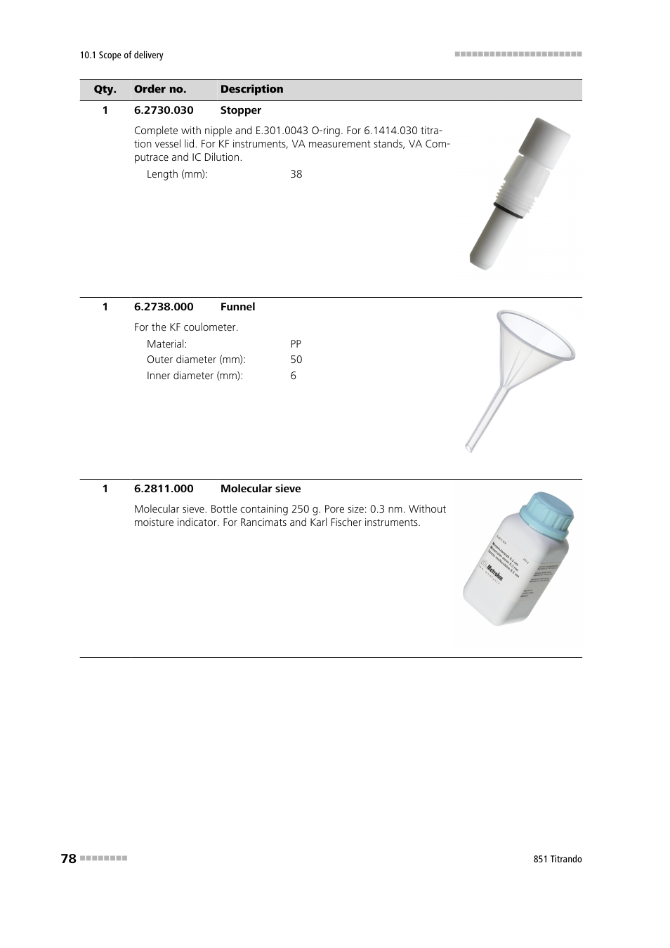 Metrohm 851 Titrando User Manual | Page 86 / 100