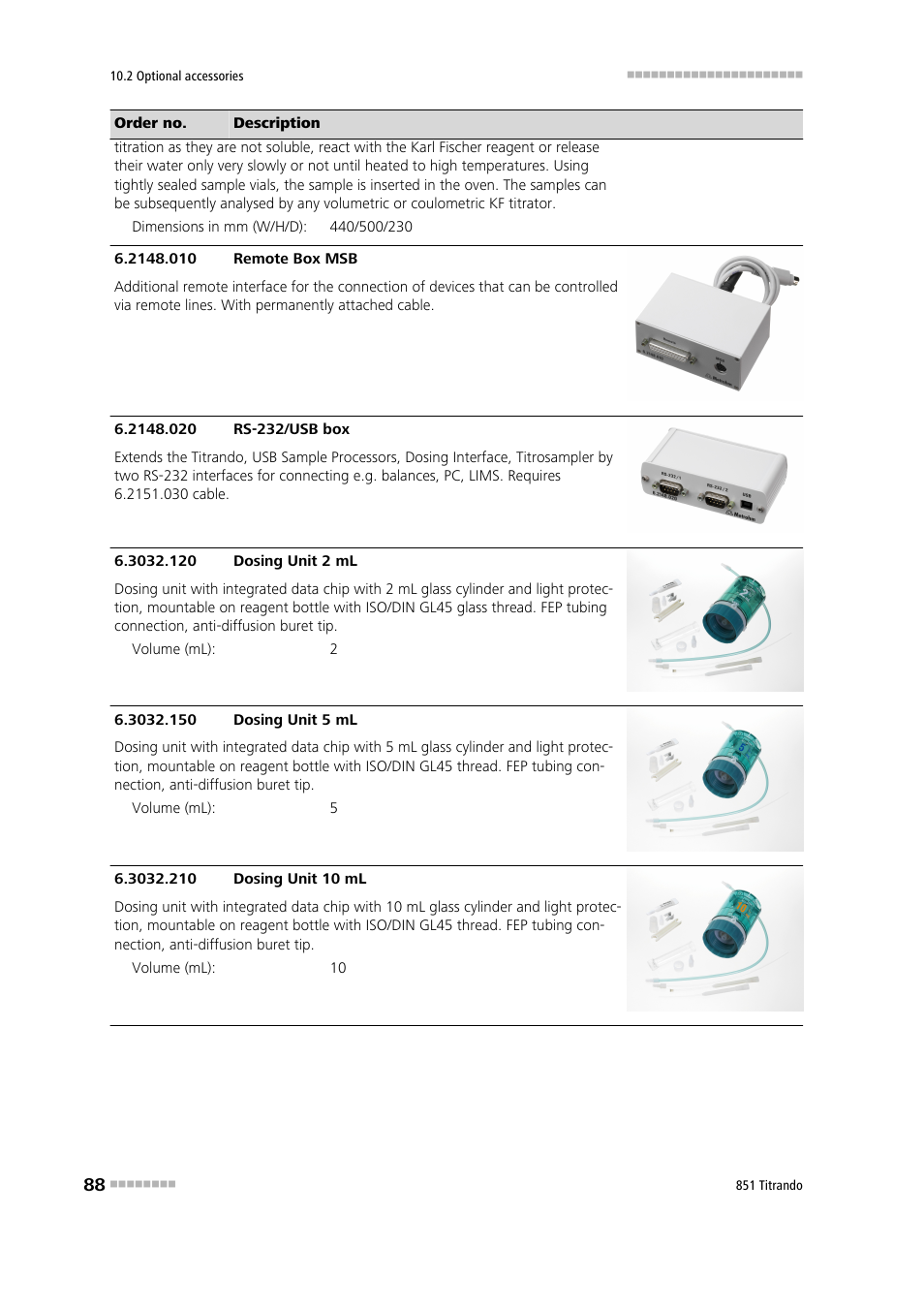 Metrohm 851 Titrando User Manual | Page 96 / 100