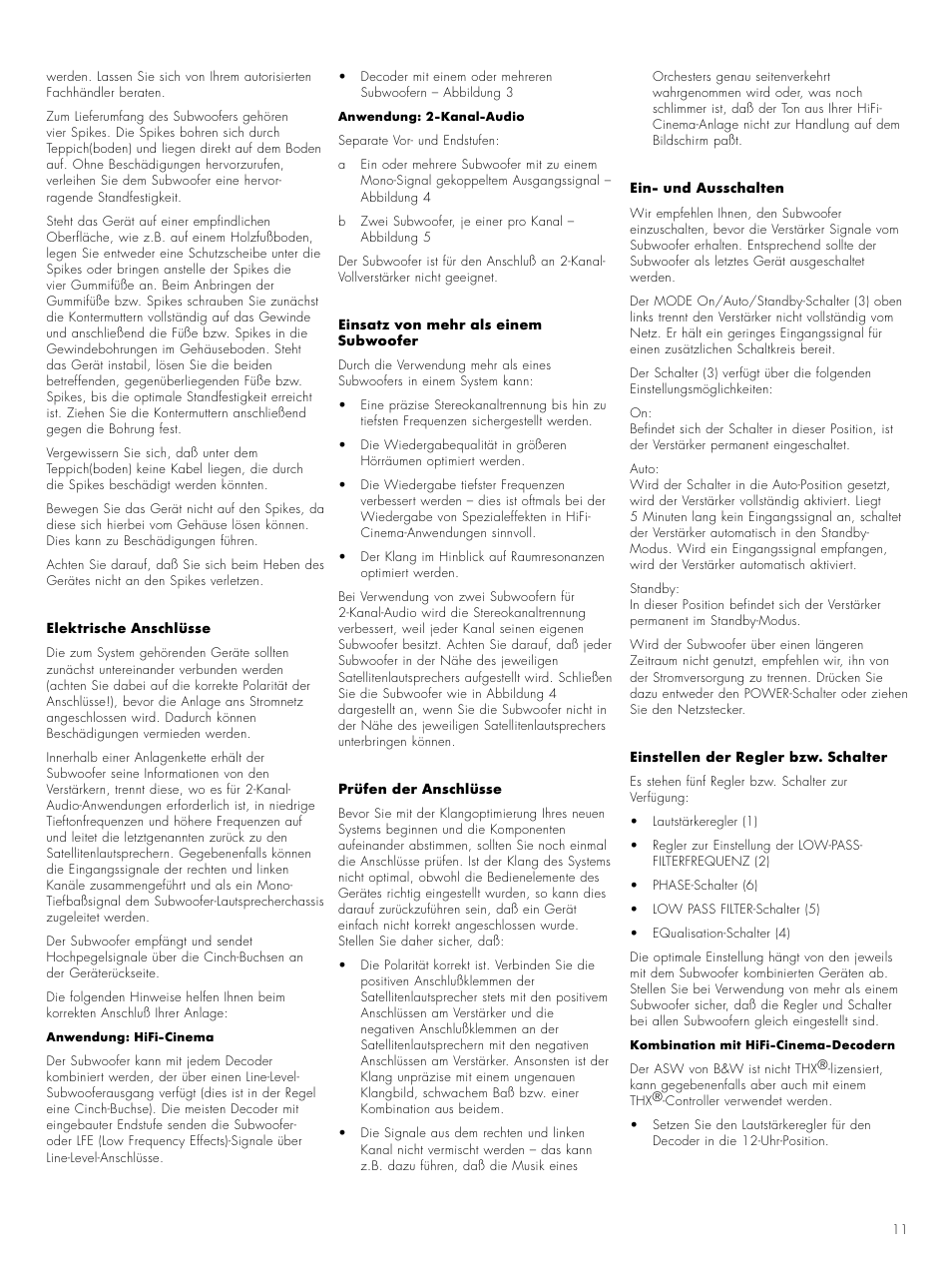 Bowers & Wilkins ASW CM User Manual | Page 14 / 53