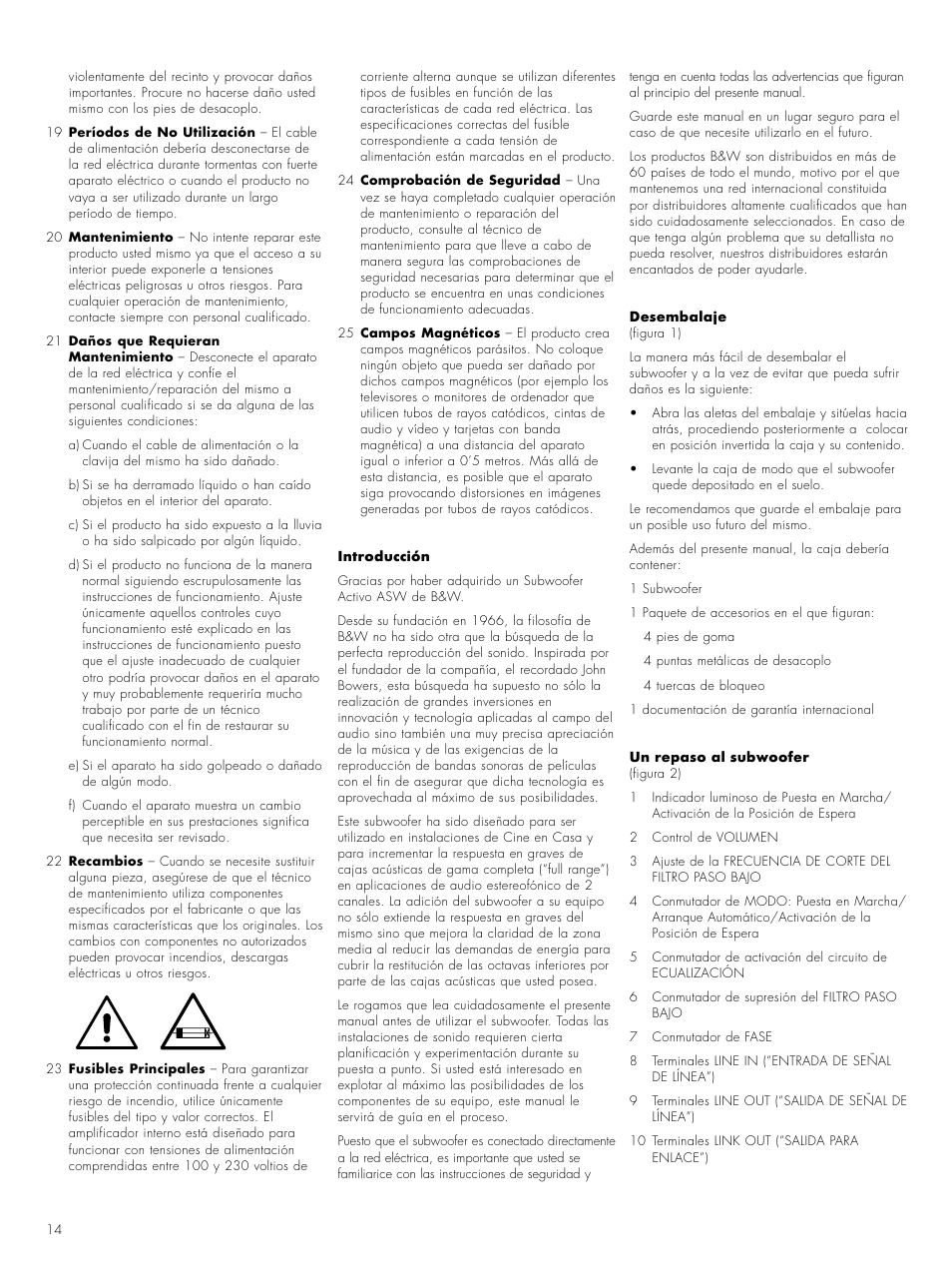 Bowers & Wilkins ASW CM User Manual | Page 17 / 53