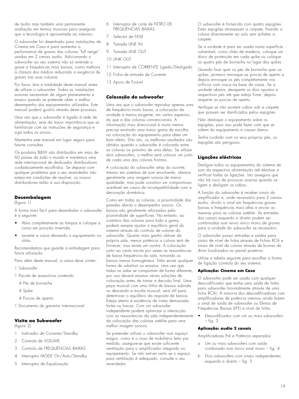 Bowers & Wilkins ASW CM User Manual | Page 22 / 53