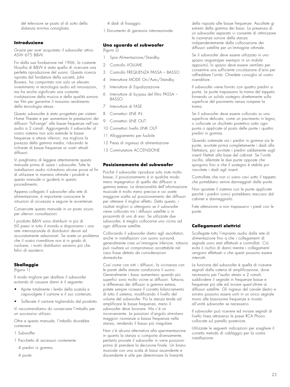 Bowers & Wilkins ASW CM User Manual | Page 26 / 53