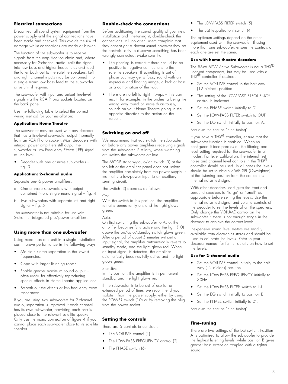 Bowers & Wilkins ASW CM User Manual | Page 6 / 53