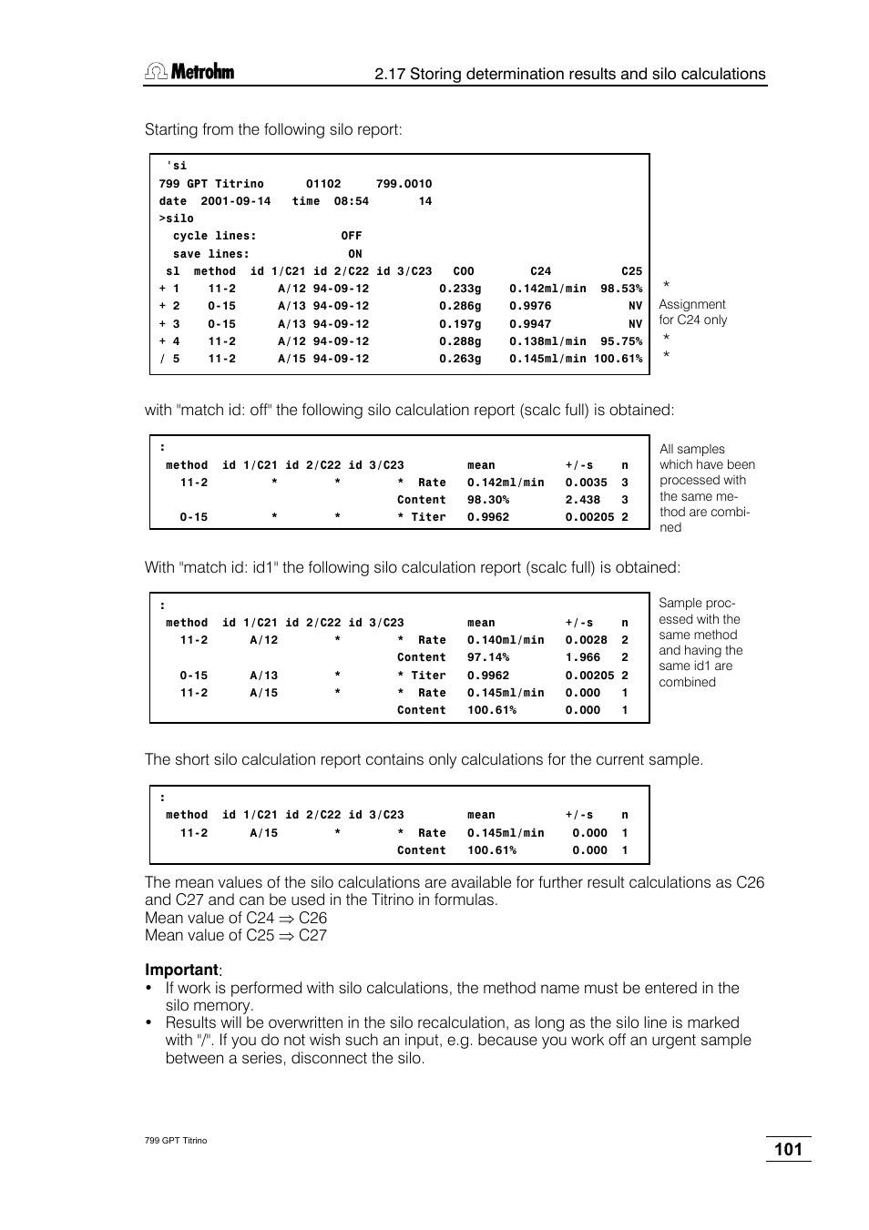 Metrohm 799 GPT Titrino User Manual | Page 105 / 242