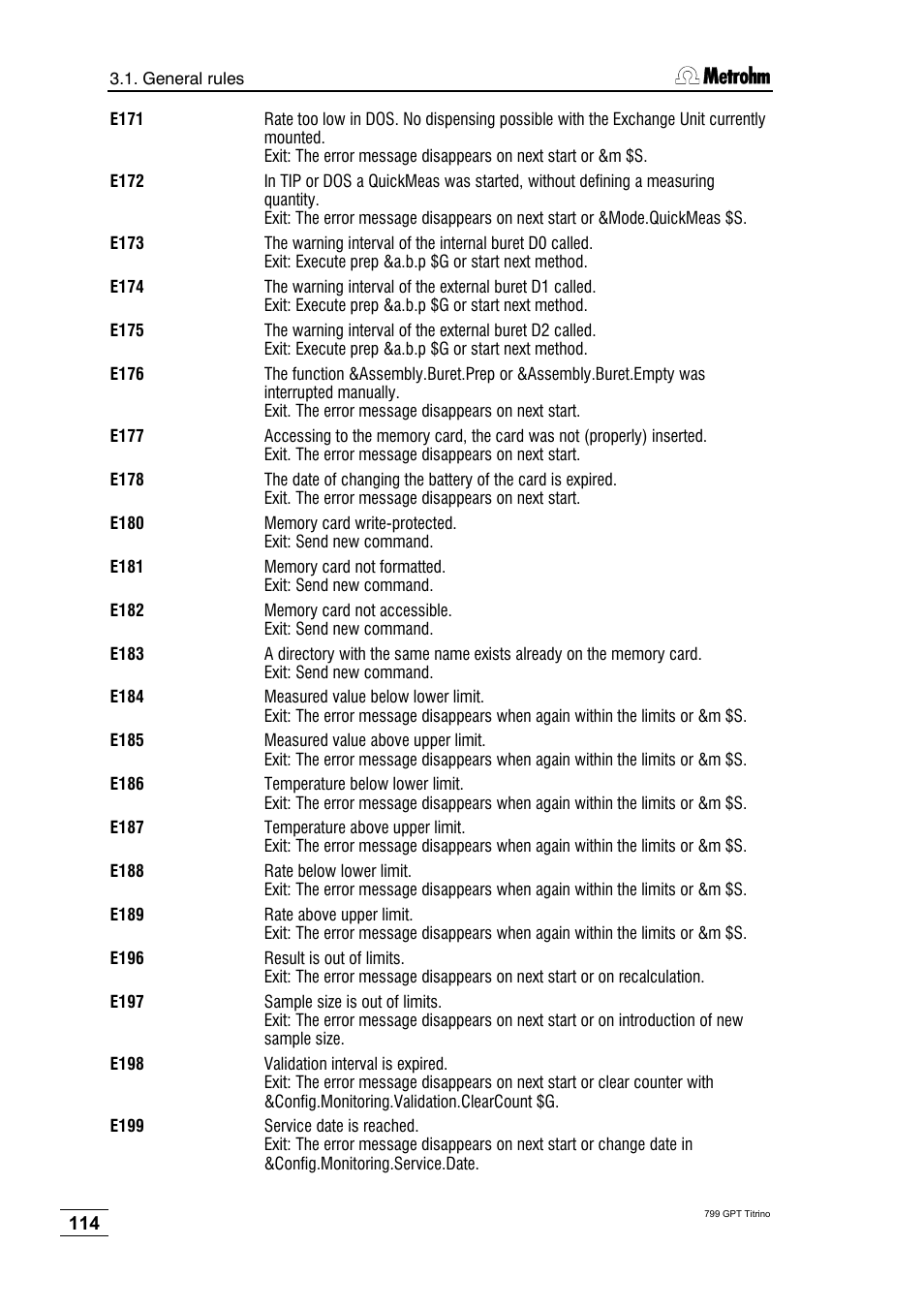 Metrohm 799 GPT Titrino User Manual | Page 118 / 242