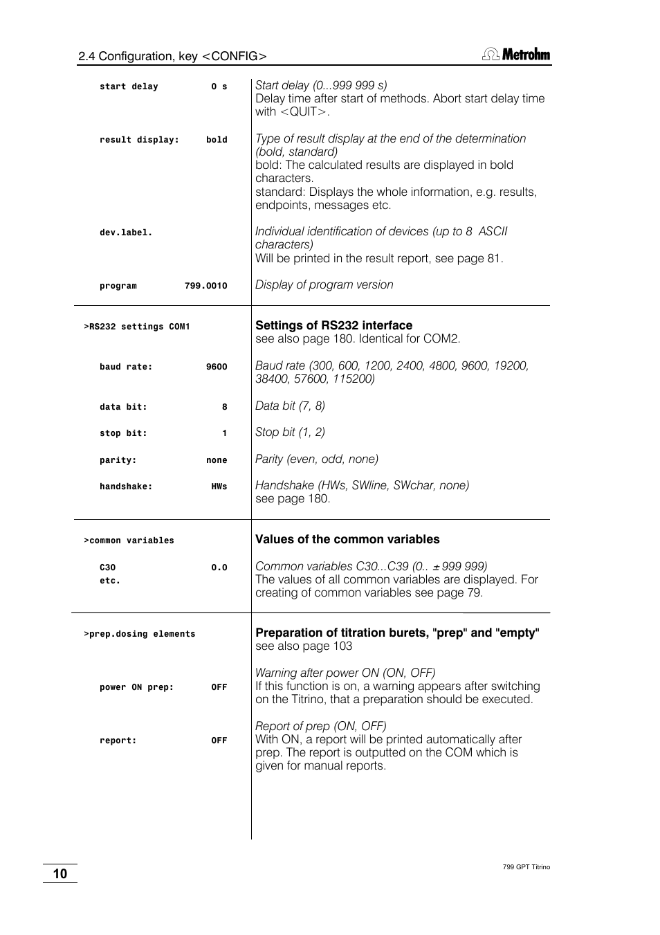 Metrohm 799 GPT Titrino User Manual | Page 14 / 242