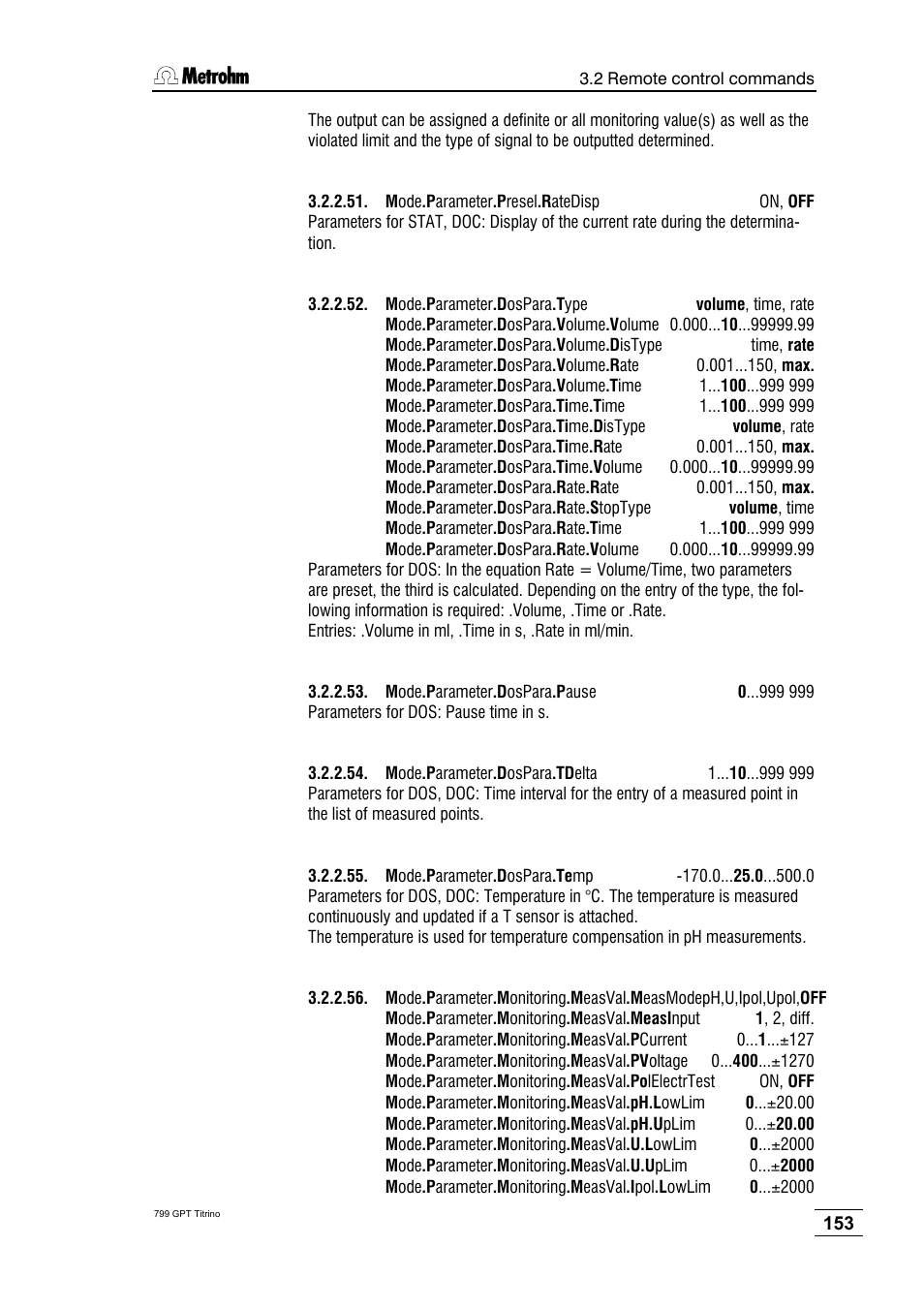 Metrohm 799 GPT Titrino User Manual | Page 157 / 242