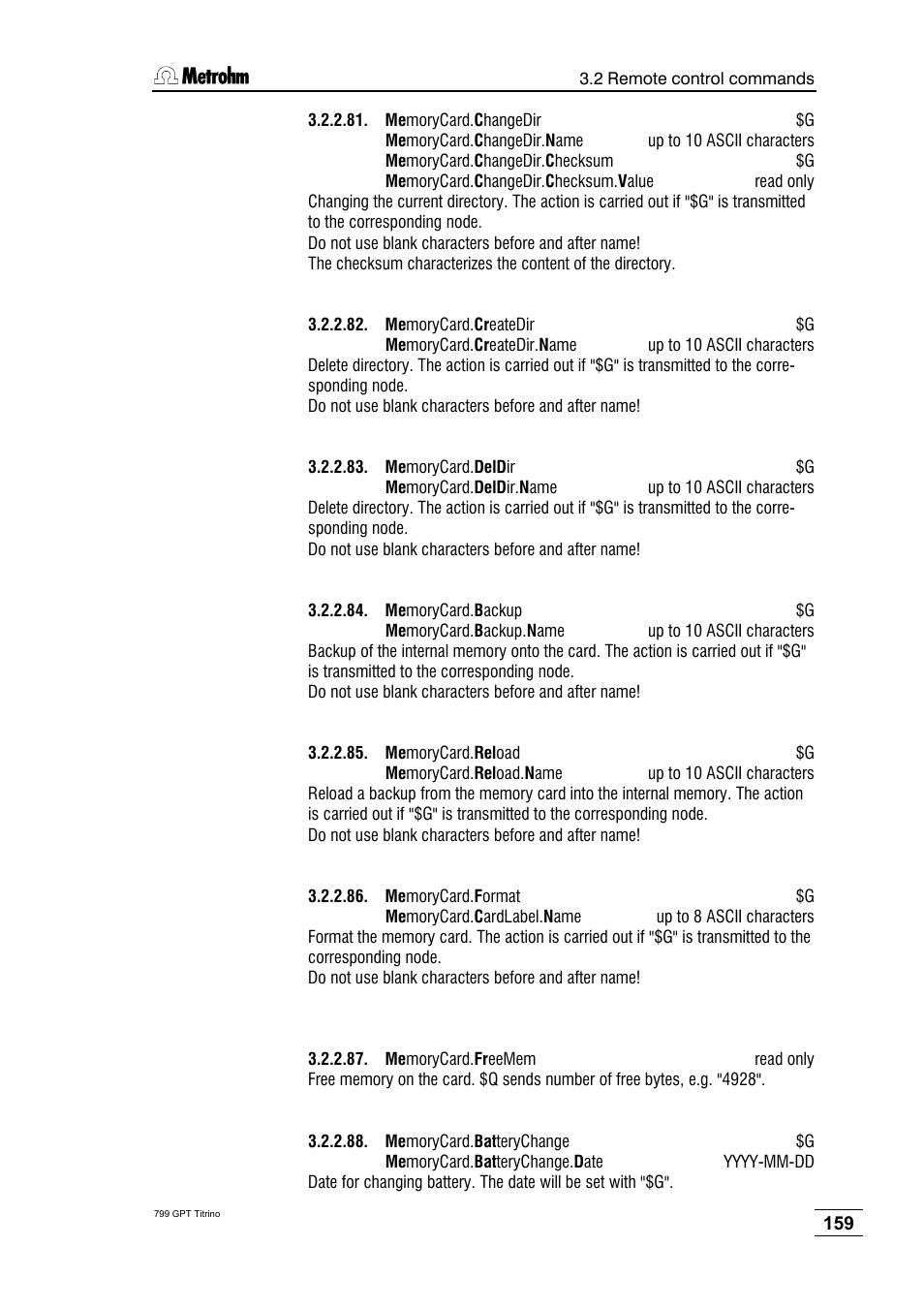 Metrohm 799 GPT Titrino User Manual | Page 163 / 242