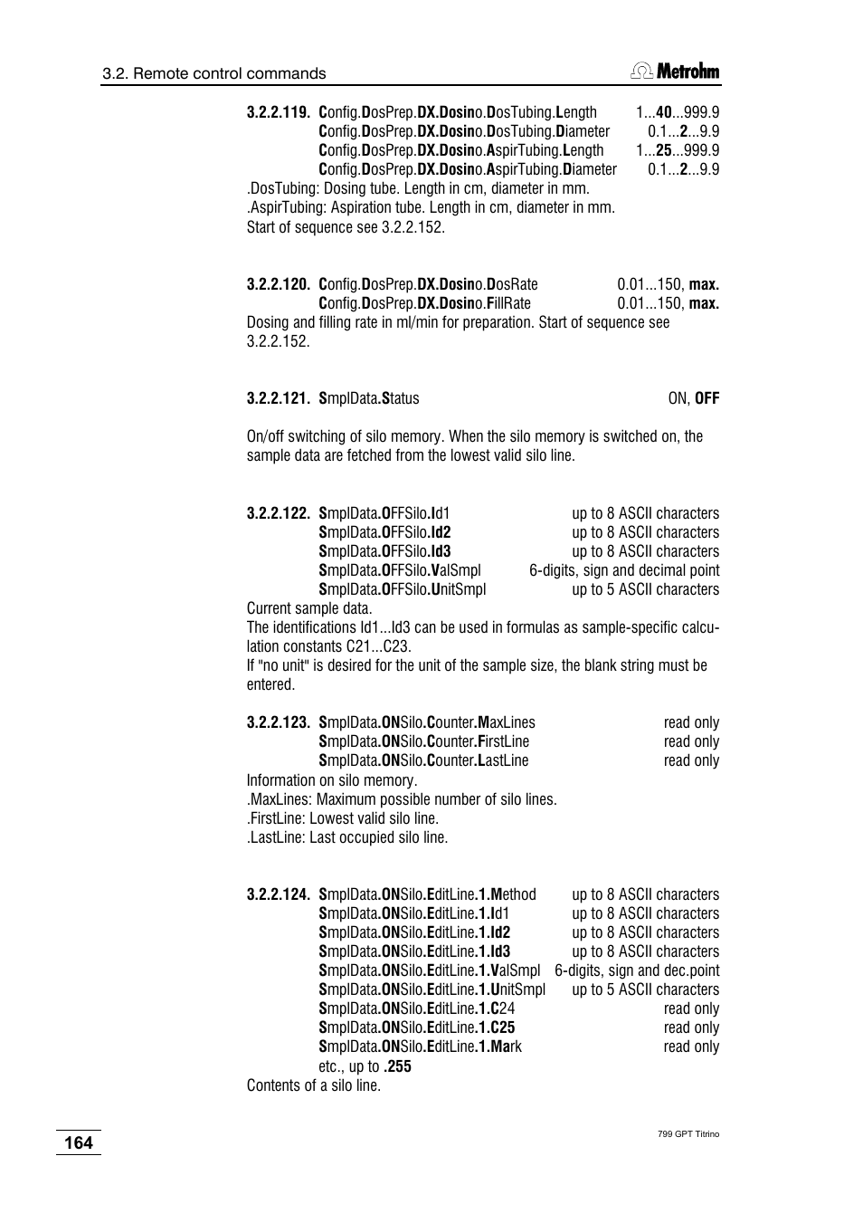 Metrohm 799 GPT Titrino User Manual | Page 168 / 242