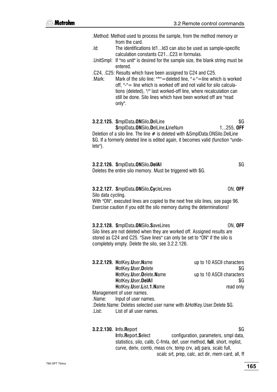 Metrohm 799 GPT Titrino User Manual | Page 169 / 242