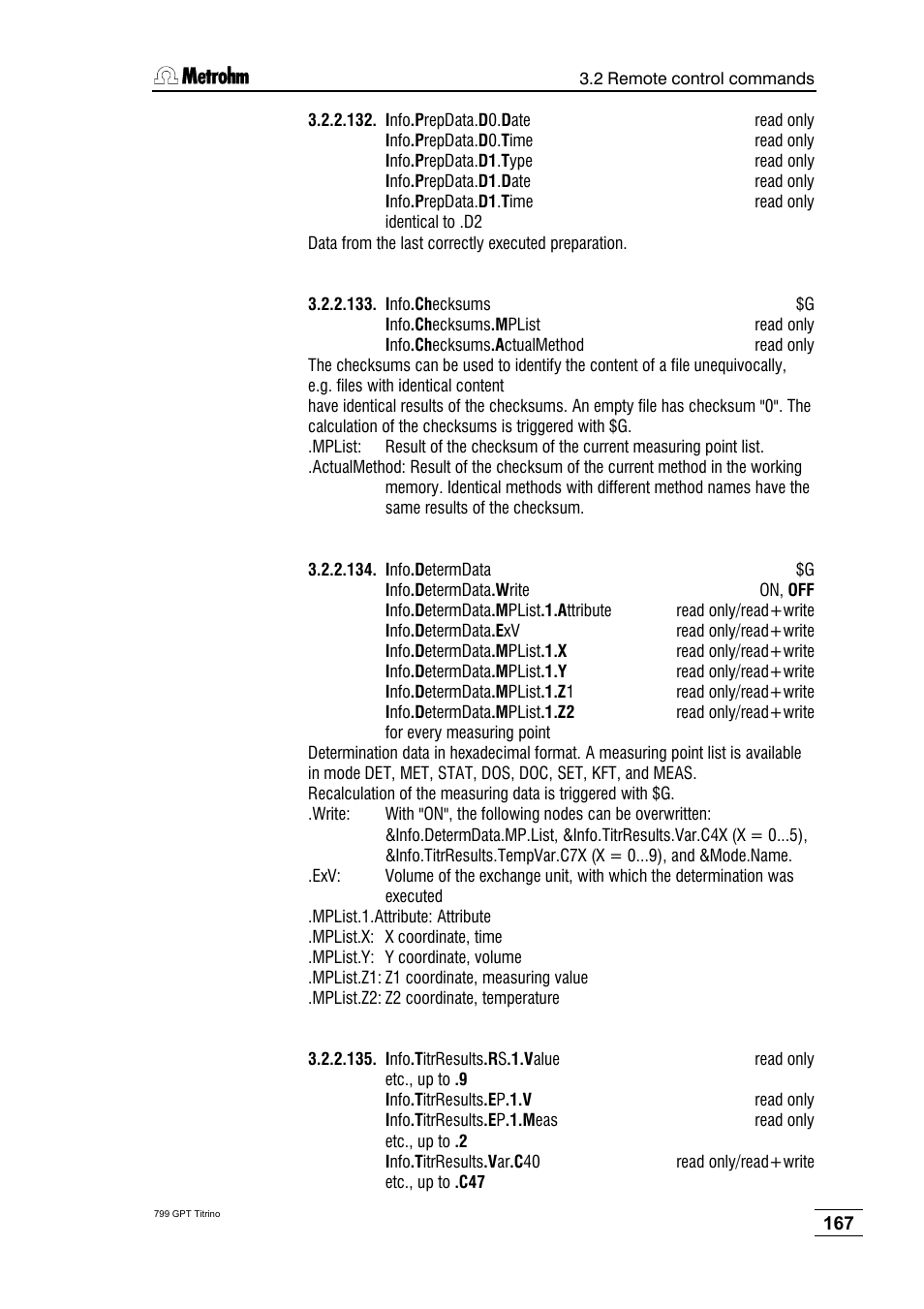 Metrohm 799 GPT Titrino User Manual | Page 171 / 242