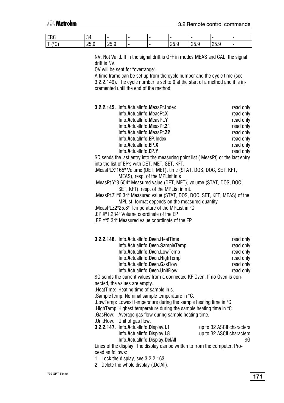 Metrohm 799 GPT Titrino User Manual | Page 175 / 242