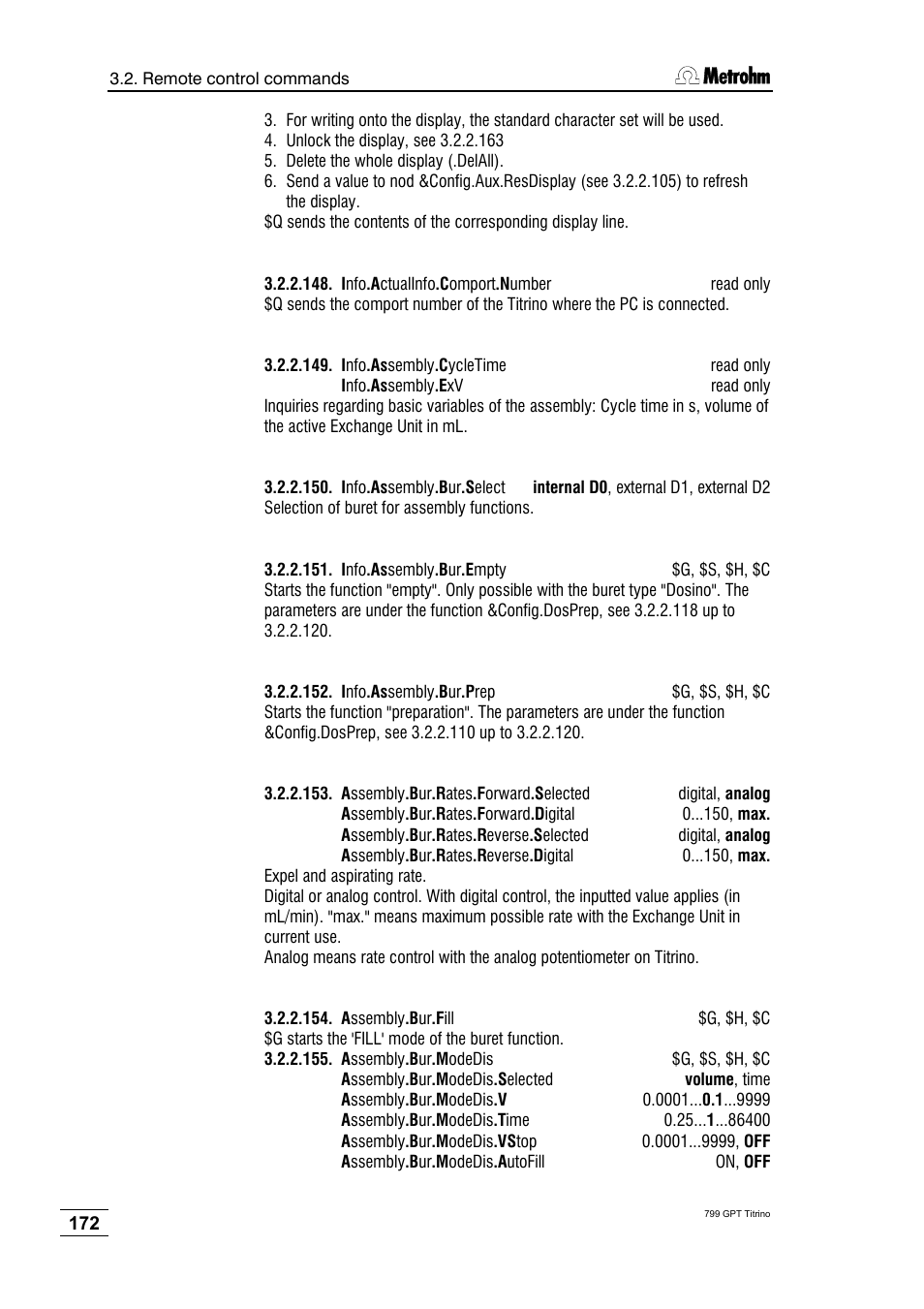 Metrohm 799 GPT Titrino User Manual | Page 176 / 242