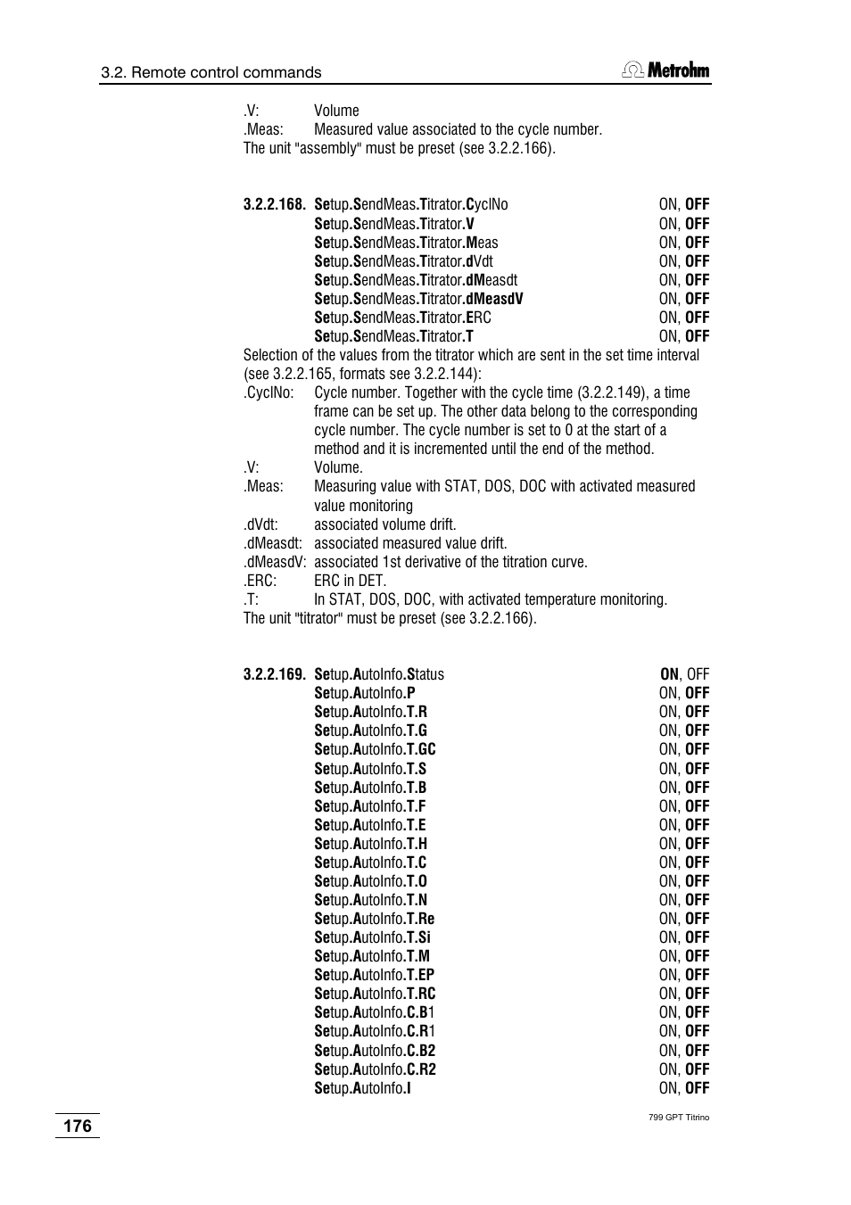 Metrohm 799 GPT Titrino User Manual | Page 180 / 242