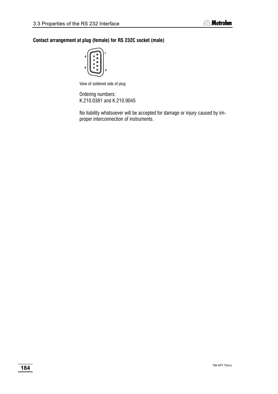Metrohm 799 GPT Titrino User Manual | Page 188 / 242