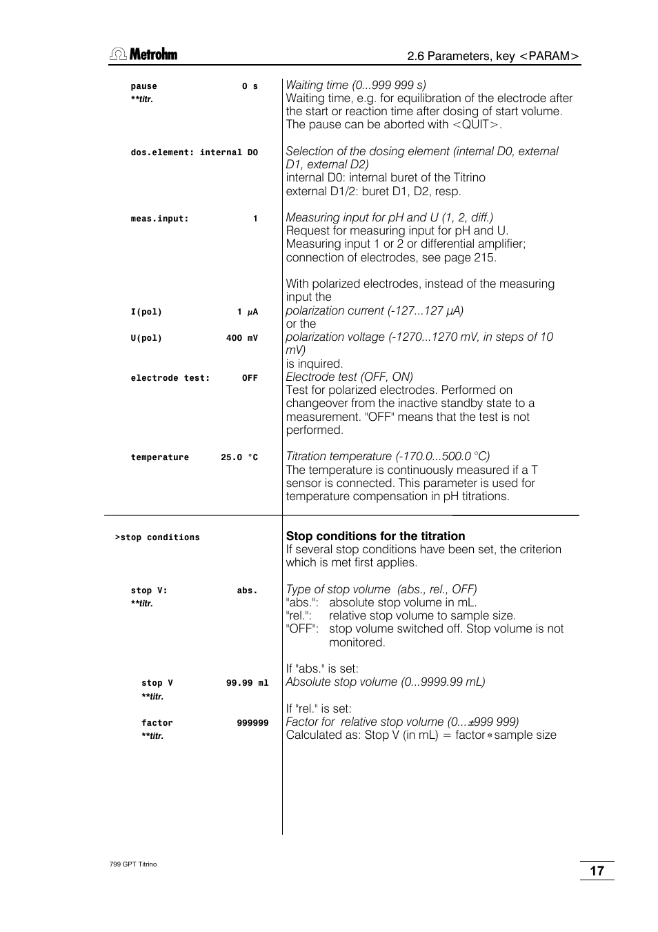 Metrohm 799 GPT Titrino User Manual | Page 21 / 242