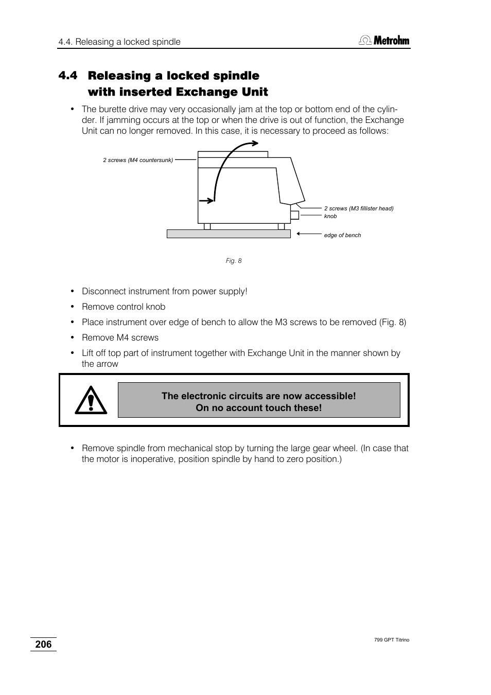 Metrohm 799 GPT Titrino User Manual | Page 210 / 242