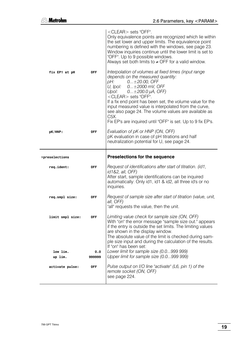 Metrohm 799 GPT Titrino User Manual | Page 23 / 242
