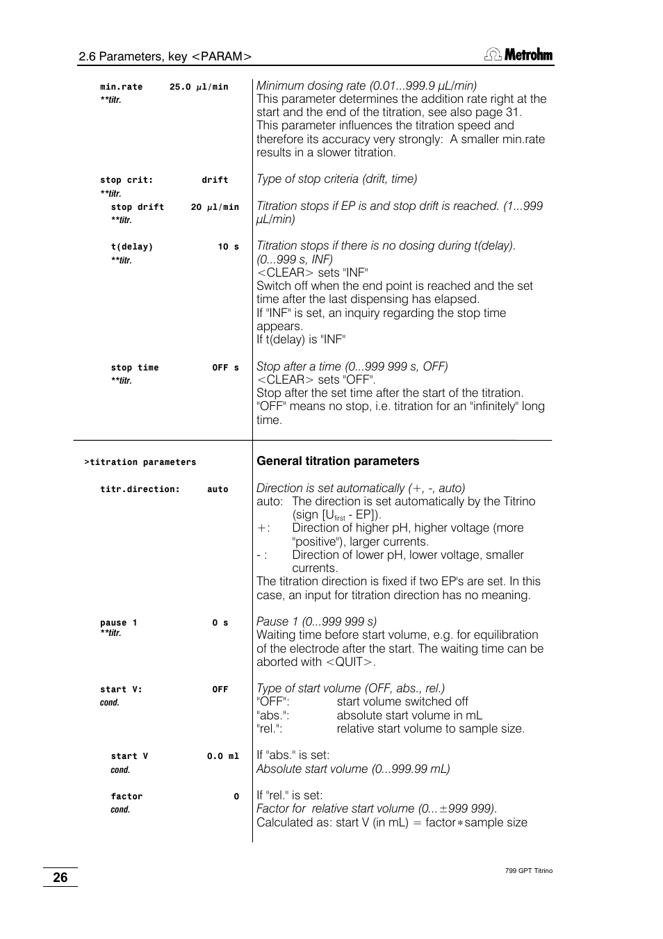 Metrohm 799 GPT Titrino User Manual | Page 30 / 242