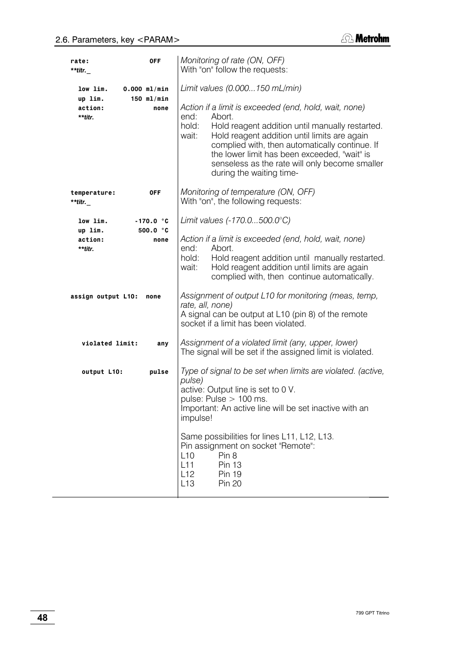Metrohm 799 GPT Titrino User Manual | Page 52 / 242