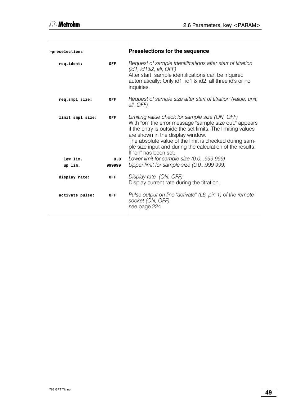 Metrohm 799 GPT Titrino User Manual | Page 53 / 242