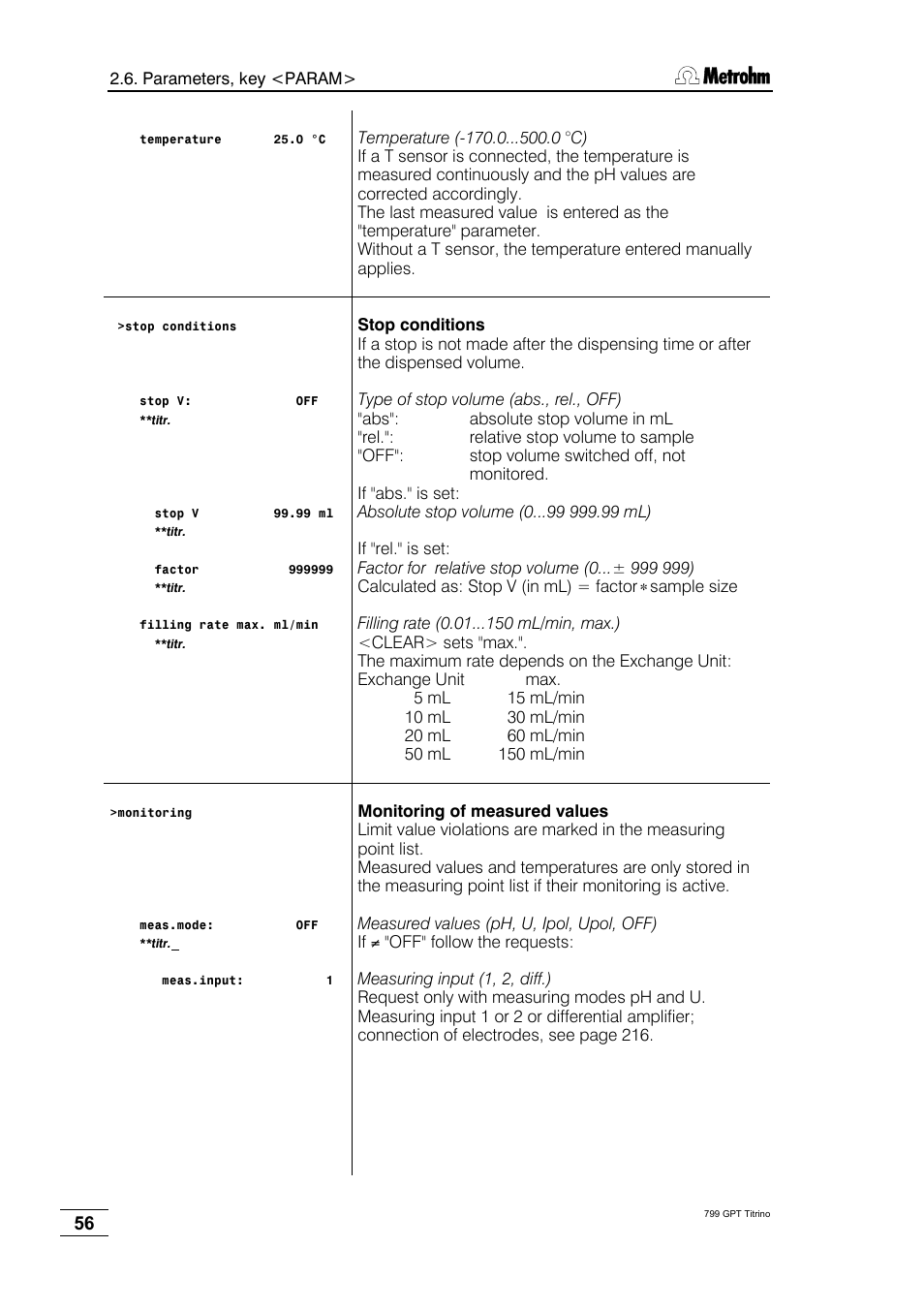 Metrohm 799 GPT Titrino User Manual | Page 60 / 242