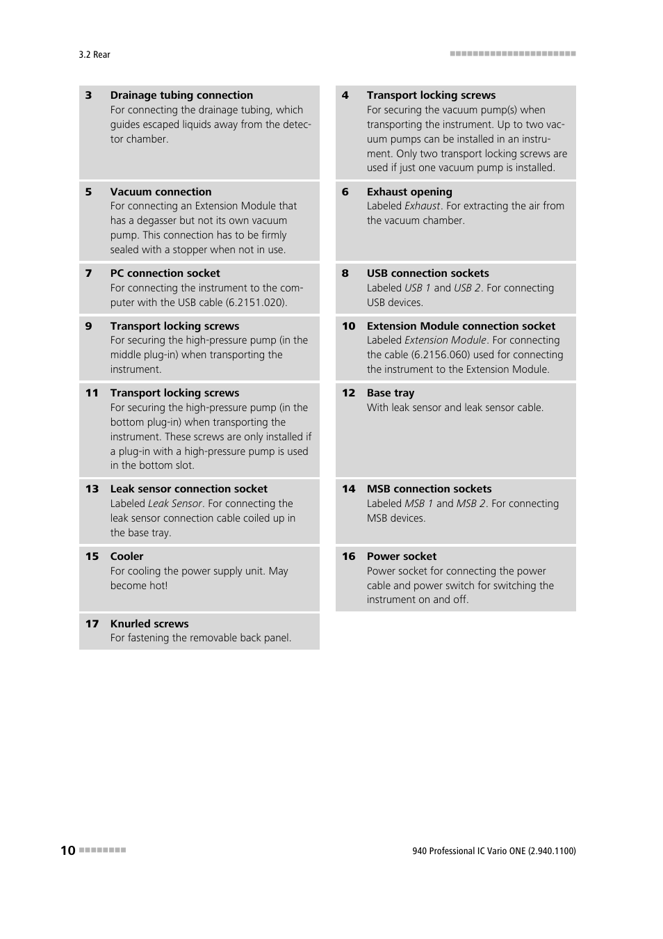 Metrohm 940 Professional IC Vario User Manual | Page 18 / 43