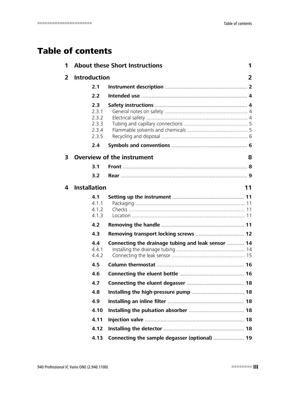 Metrohm 940 Professional IC Vario User Manual | Page 5 / 43