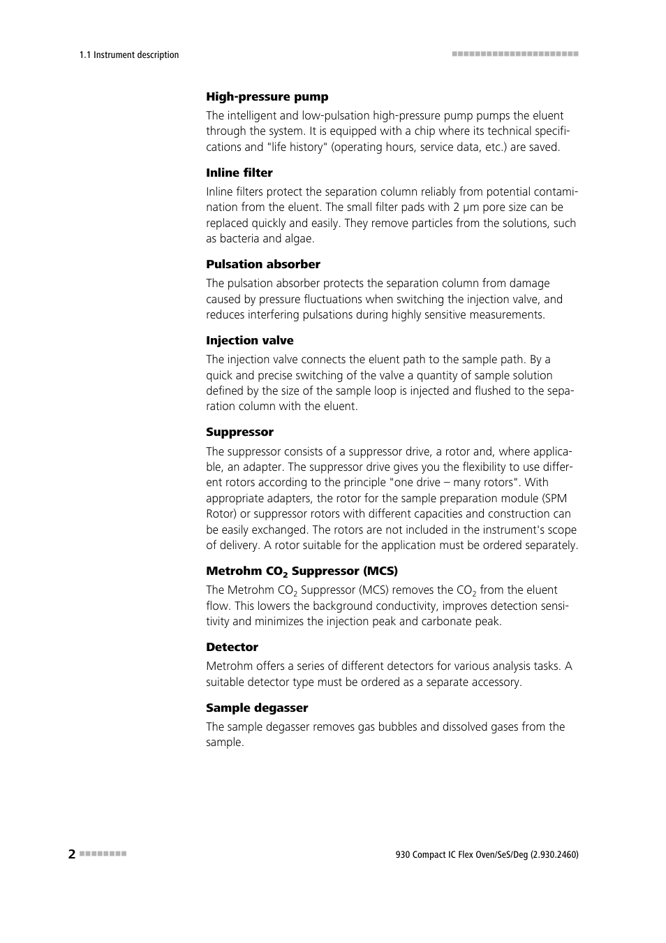 Metrohm 930 Compact IC Flex Oven/SeS/Deg User Manual | Page 10 / 113